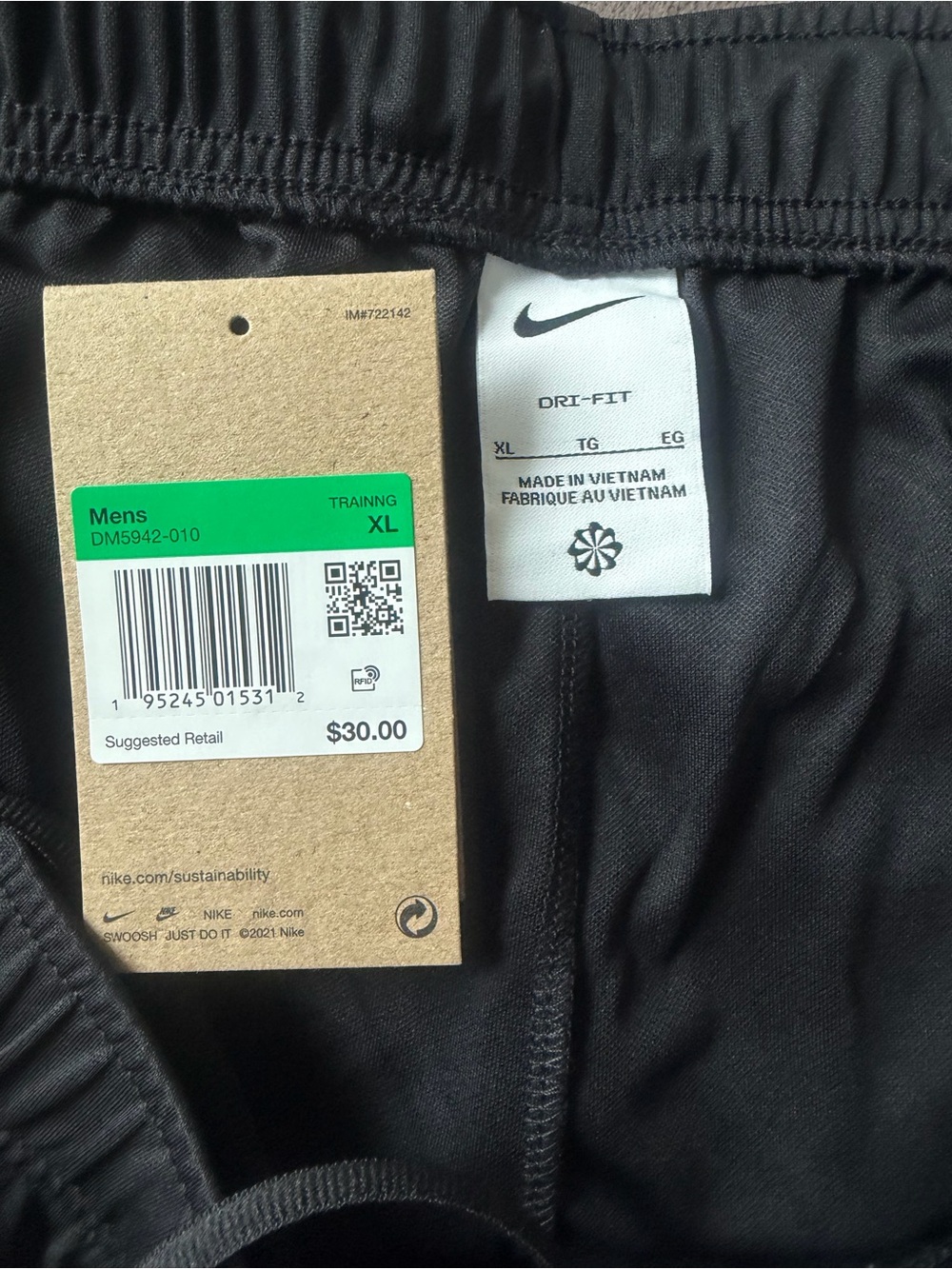 Nike Black Dri-FIT Training Shorts